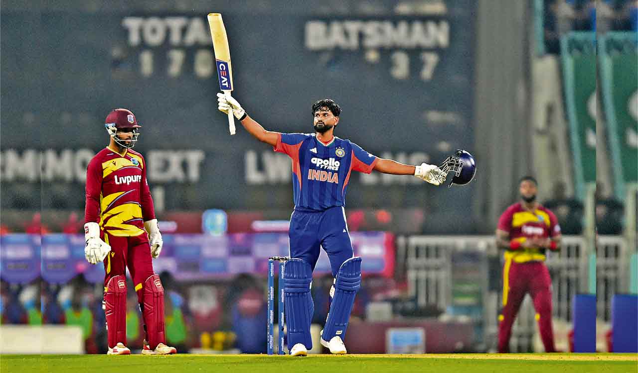 Shreyas Iyer hits maiden T20I century as India beat West Indies by eight wickets