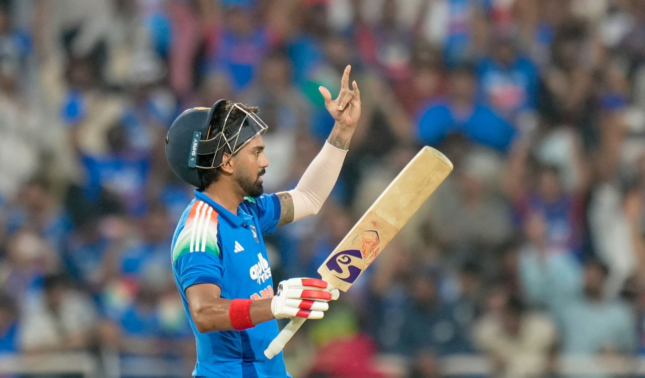 3rd ODI: Rahul century, Rohit-Gaikwad fifties set up big India total