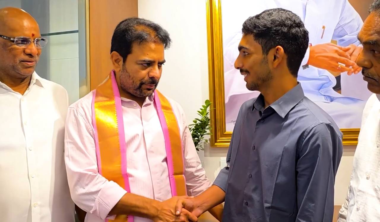 KTR commends youngster for transforming government primary school into plastic-free campus