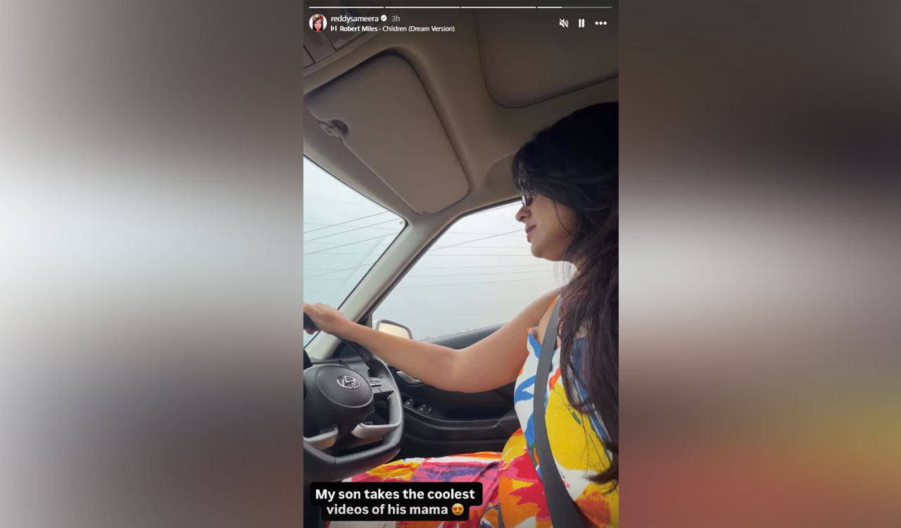 Sameera Reddy shares candid mother-son moment from Goa