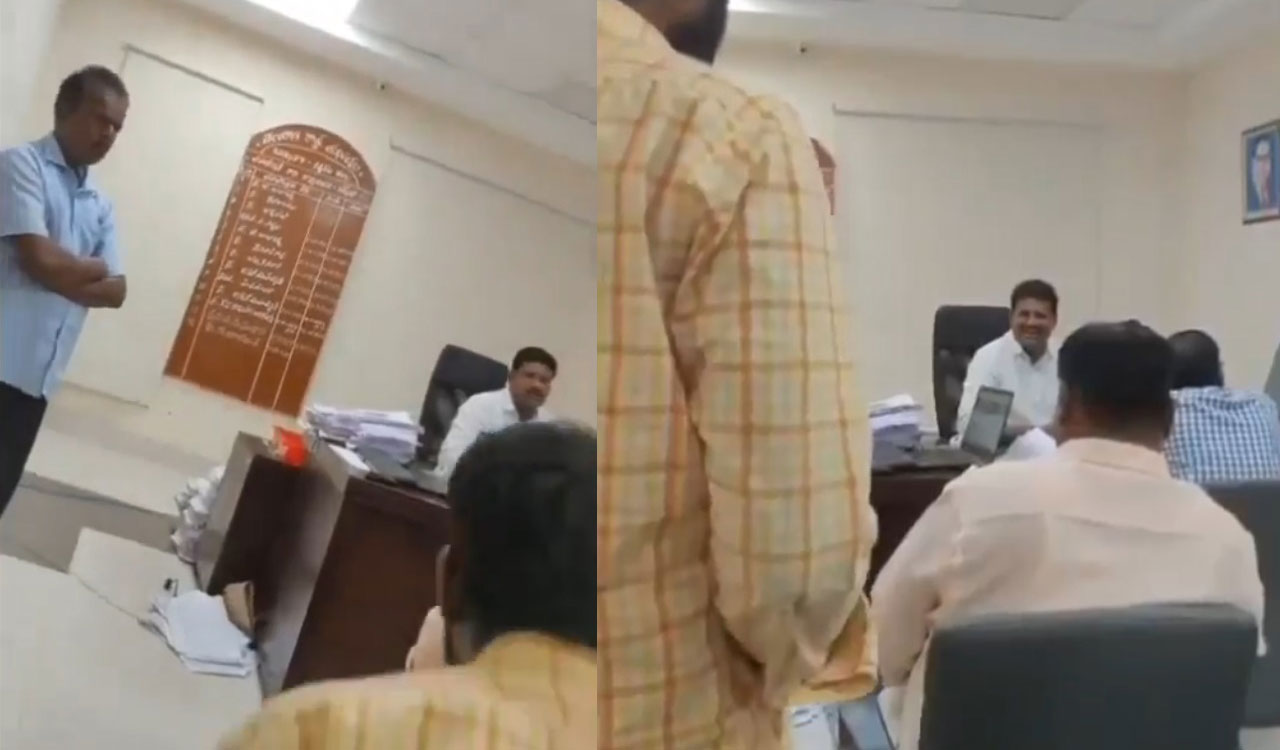 Siddipet Collector suspends Gajwel Tehsildar after video shows him mocking farmer