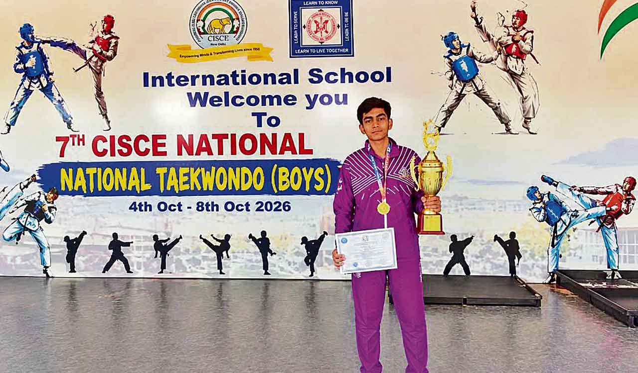 Soham wins gold at CISCE National Taekwondo Championship 2026