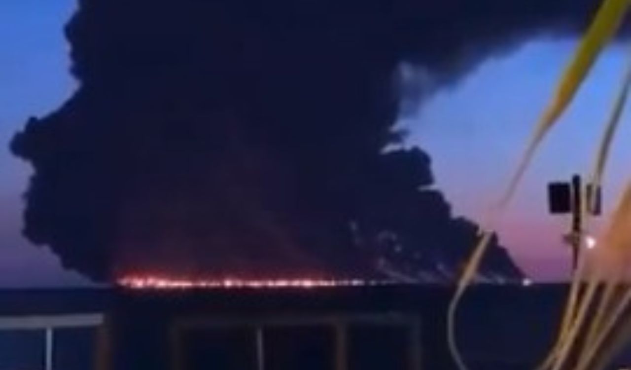Ukrainian drone attack sets oil tanker ablaze off Russia, all 23 Indian crew rescued