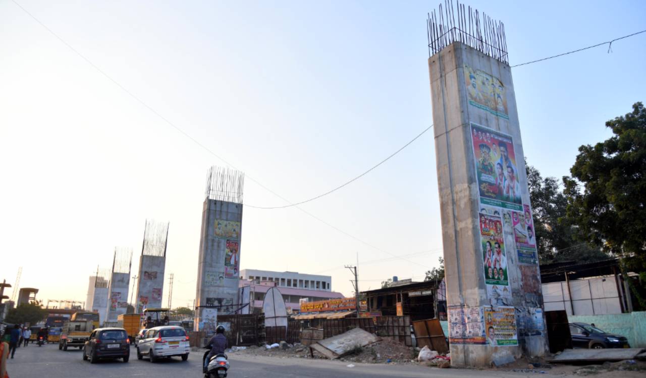 Eight years after launch, Uppal elevated corridor work drags on, commuters fume