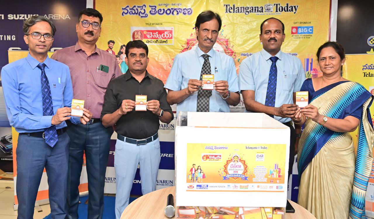Namasthe Telangana, Telangana Today hold sixth Dussehra Bonanza draw