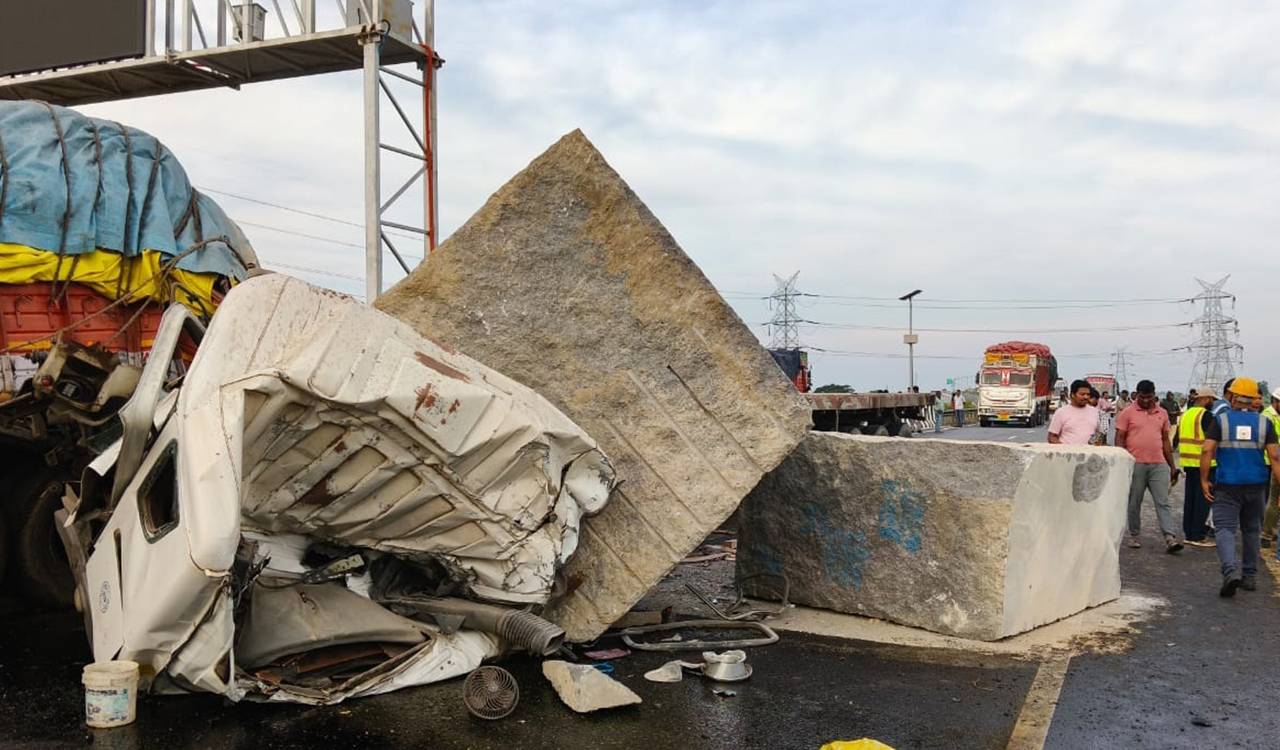 Truck driver crushed to death in accident on Khammam–Devarapalli Greenfield Highway
