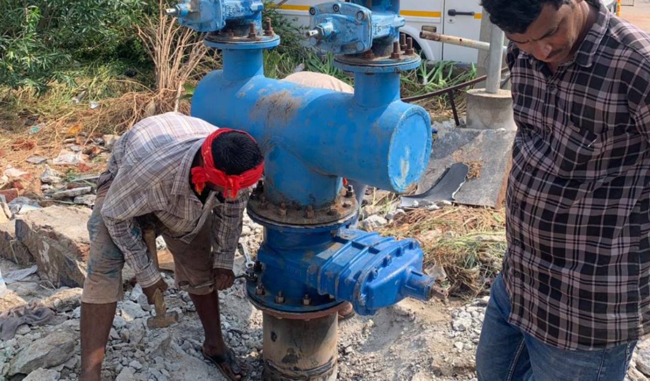 HMWSSB fixes damaged Krishna phase-II pipeline valve, restores drinking water supply